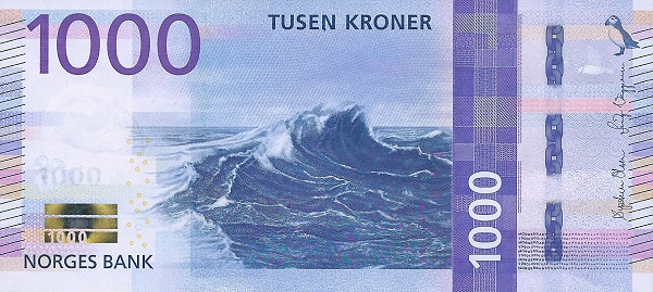 Рисунок 3. Аверс банкноты 1000 норвежских крон образца 2019 года (Серия VIII), источник – Викисклад
